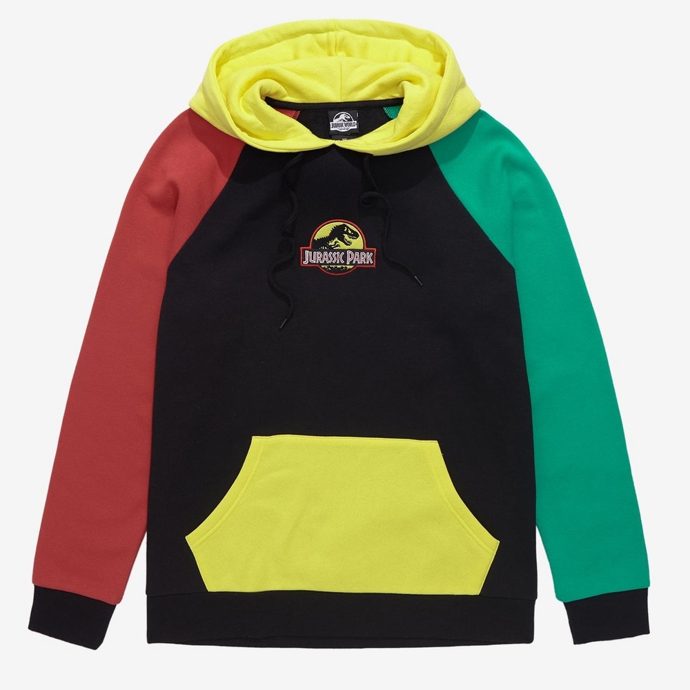NWT Jurassic Park Logo Color Block Hoodie